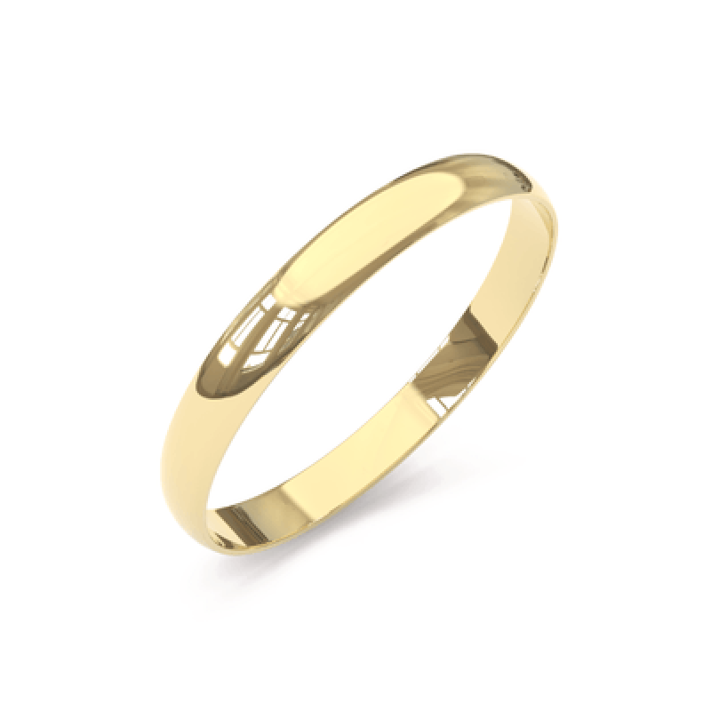 Aliança de Ouro 18K Casamento Liso 3.0mm