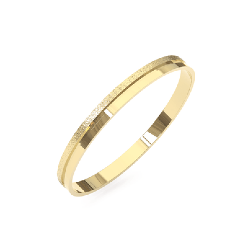 Aliança em Ouro Amarelo 18K com Friso 3mm