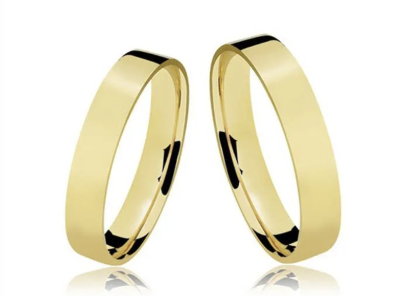 Aliança em Ouro 18K Reta anatômica 6mm